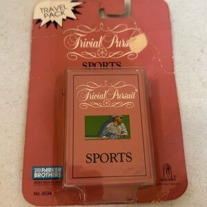 New Trivial Pursuit Sports No 6034 Travel On The Go Pack Booster Cards 1990 Deck